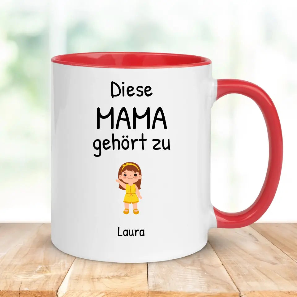 Tasse "Diese Mama gehört zu" personalisiert