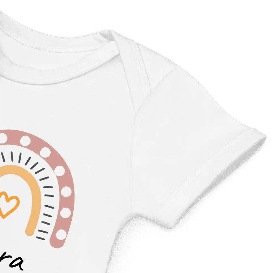 Babybody "Boho-Regenbogen" personalisiert