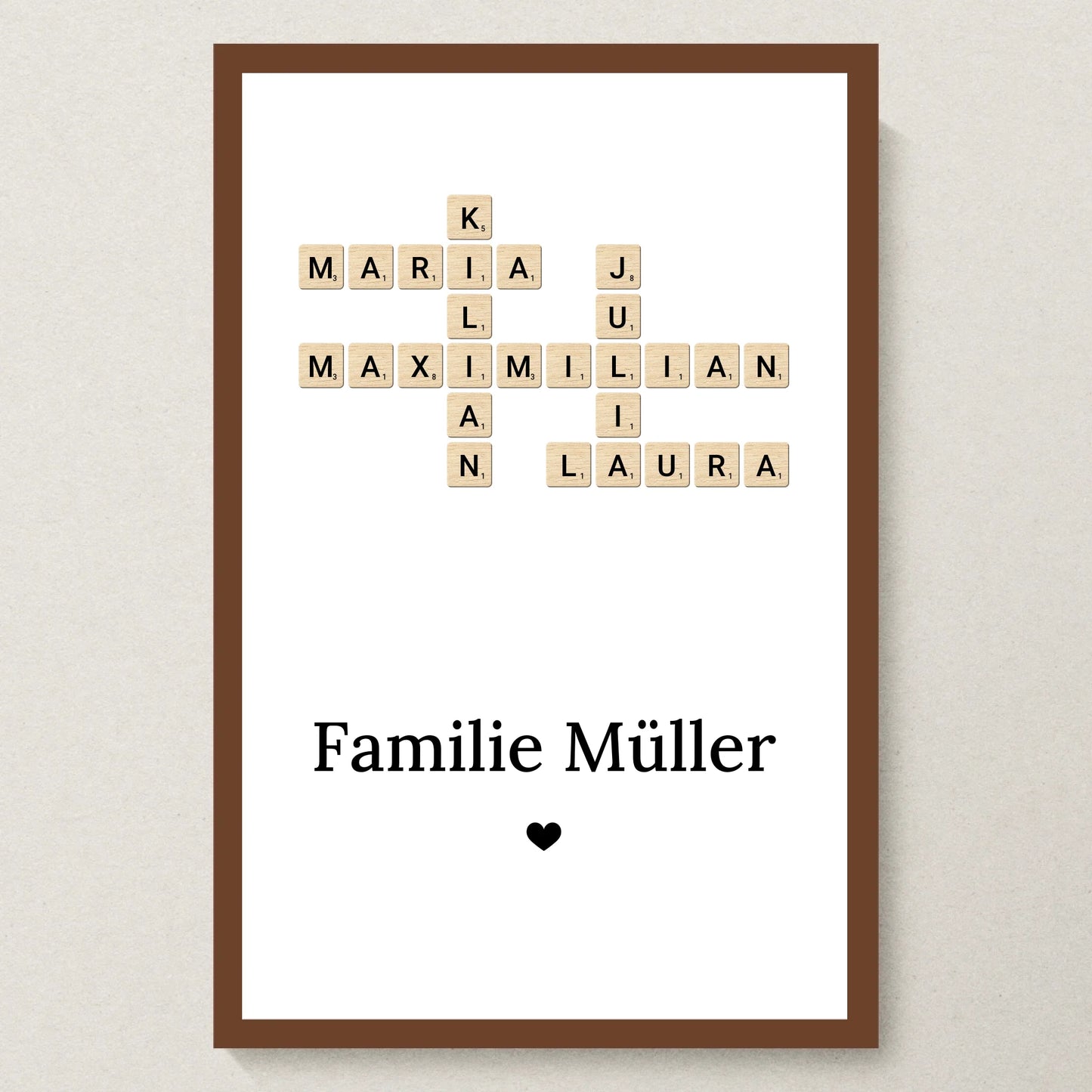 Poster 20x30 Walnuss Rahmen