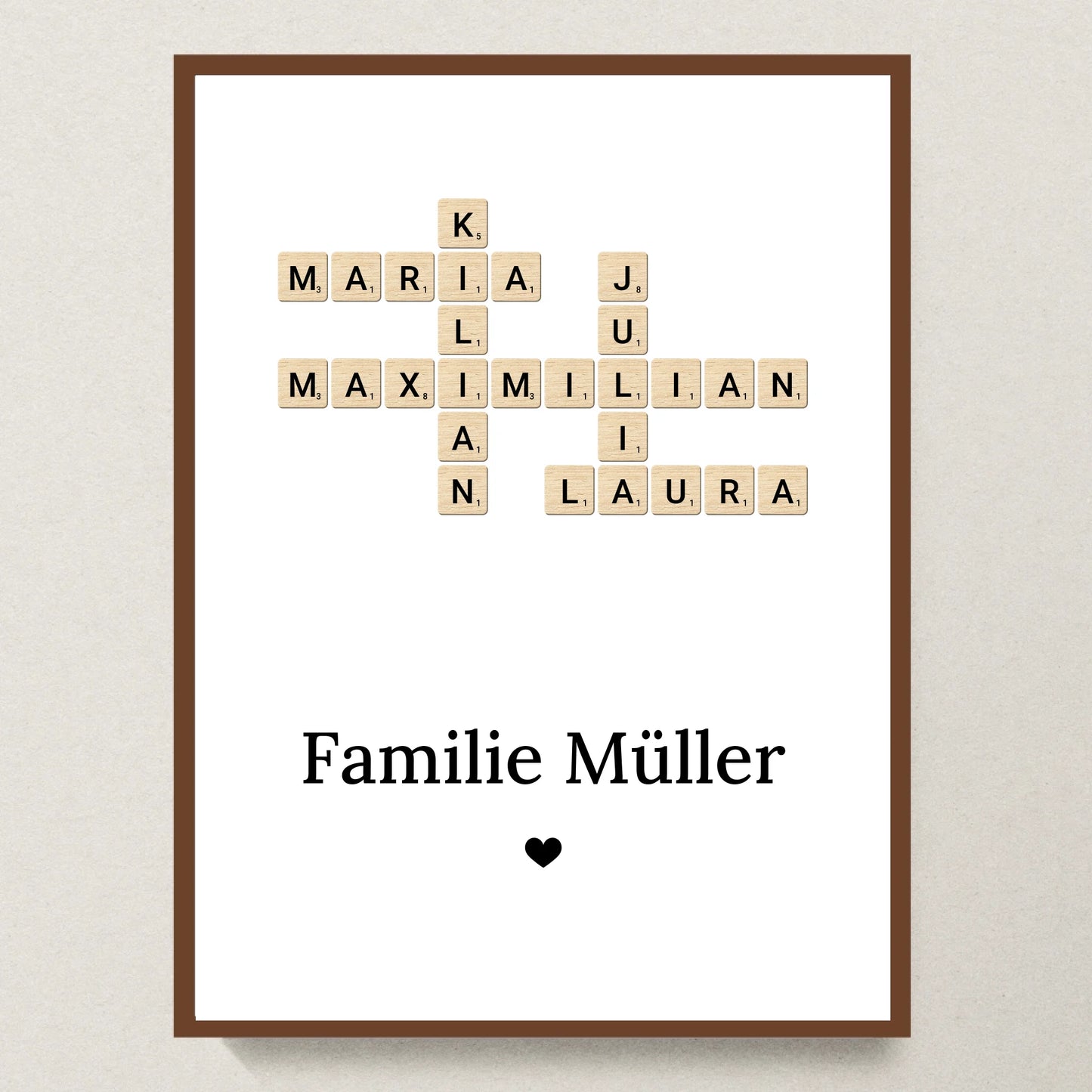 Poster 30x40 Walnuss Rahmen