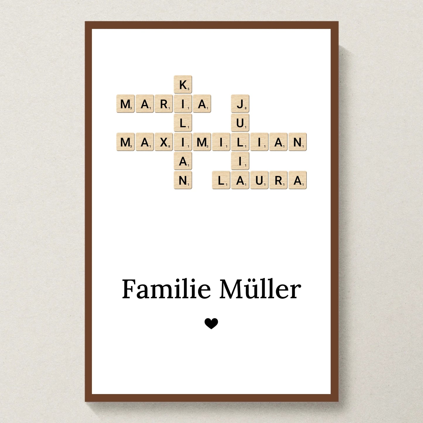 Poster 20x30 Walnuss Rahmen