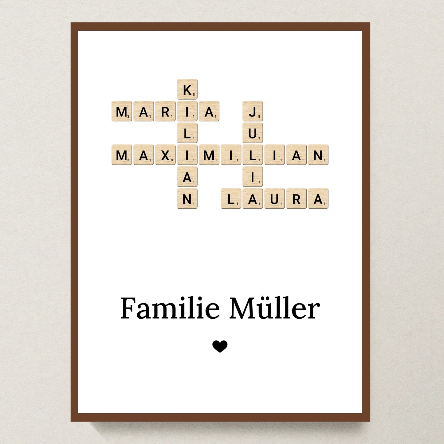 Poster 30x40 Walnuss Rahmen