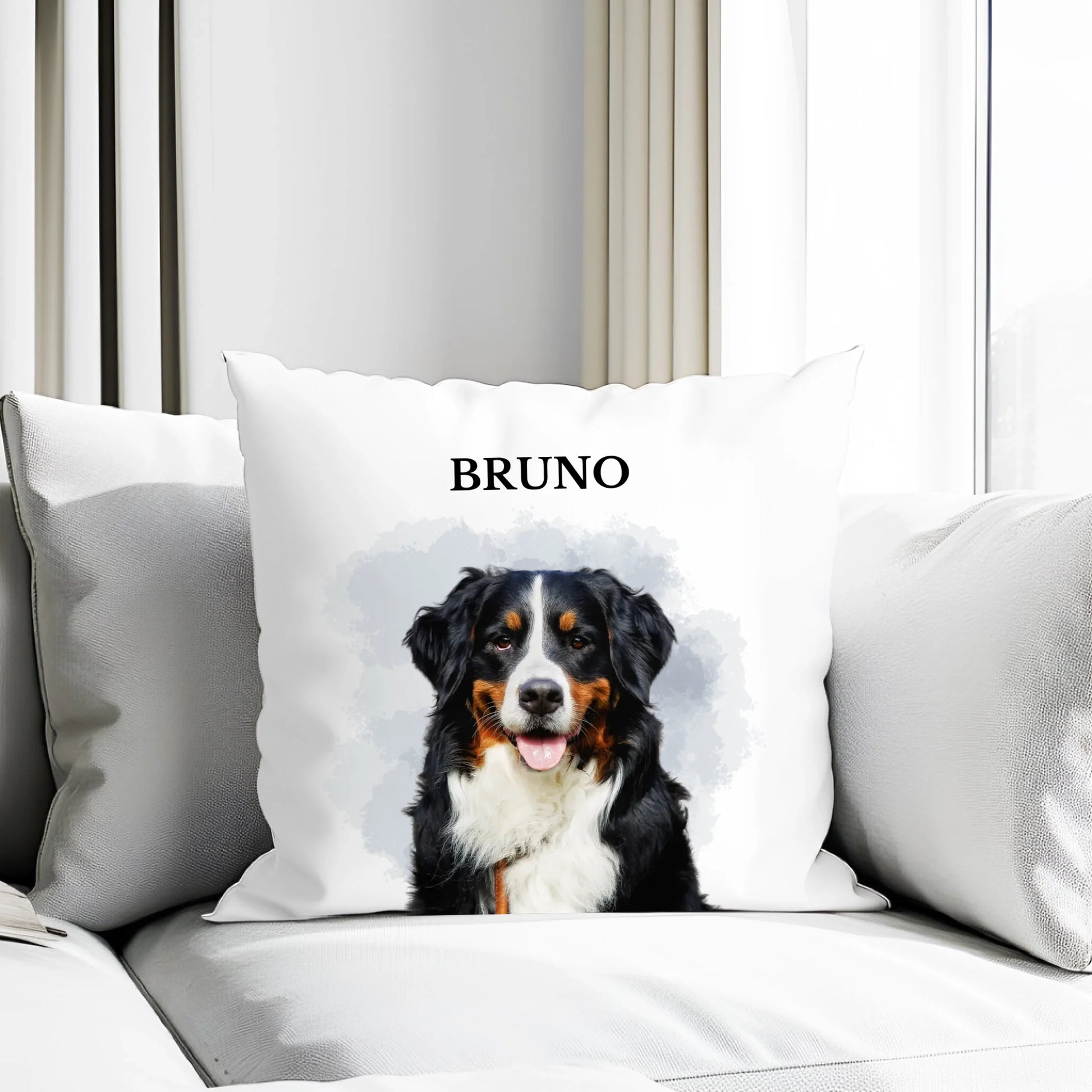 DM28 Square White Pillow Mockup