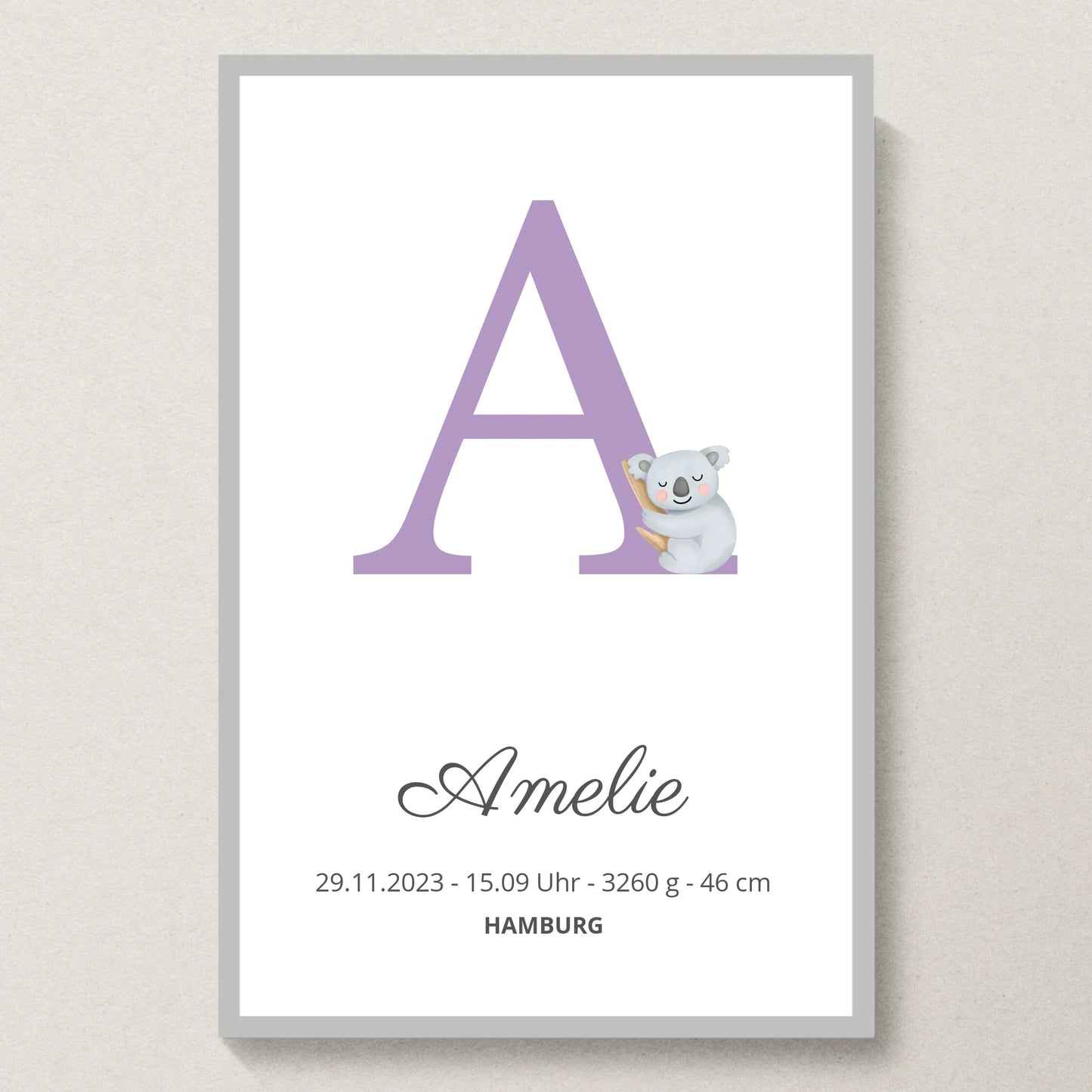 Poster 20x30 Silber Rahmen