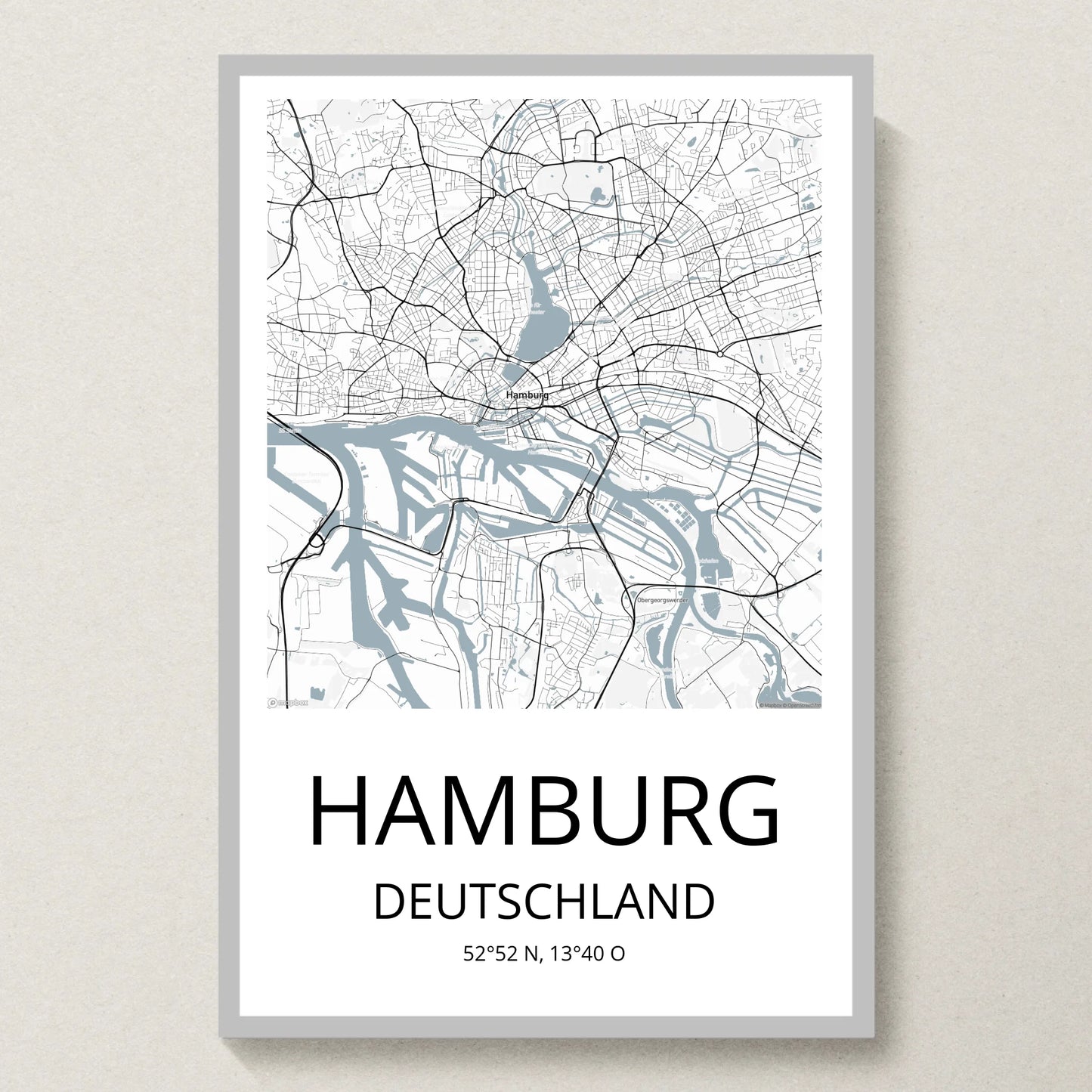 Poster 20x30 Silber Rahmen