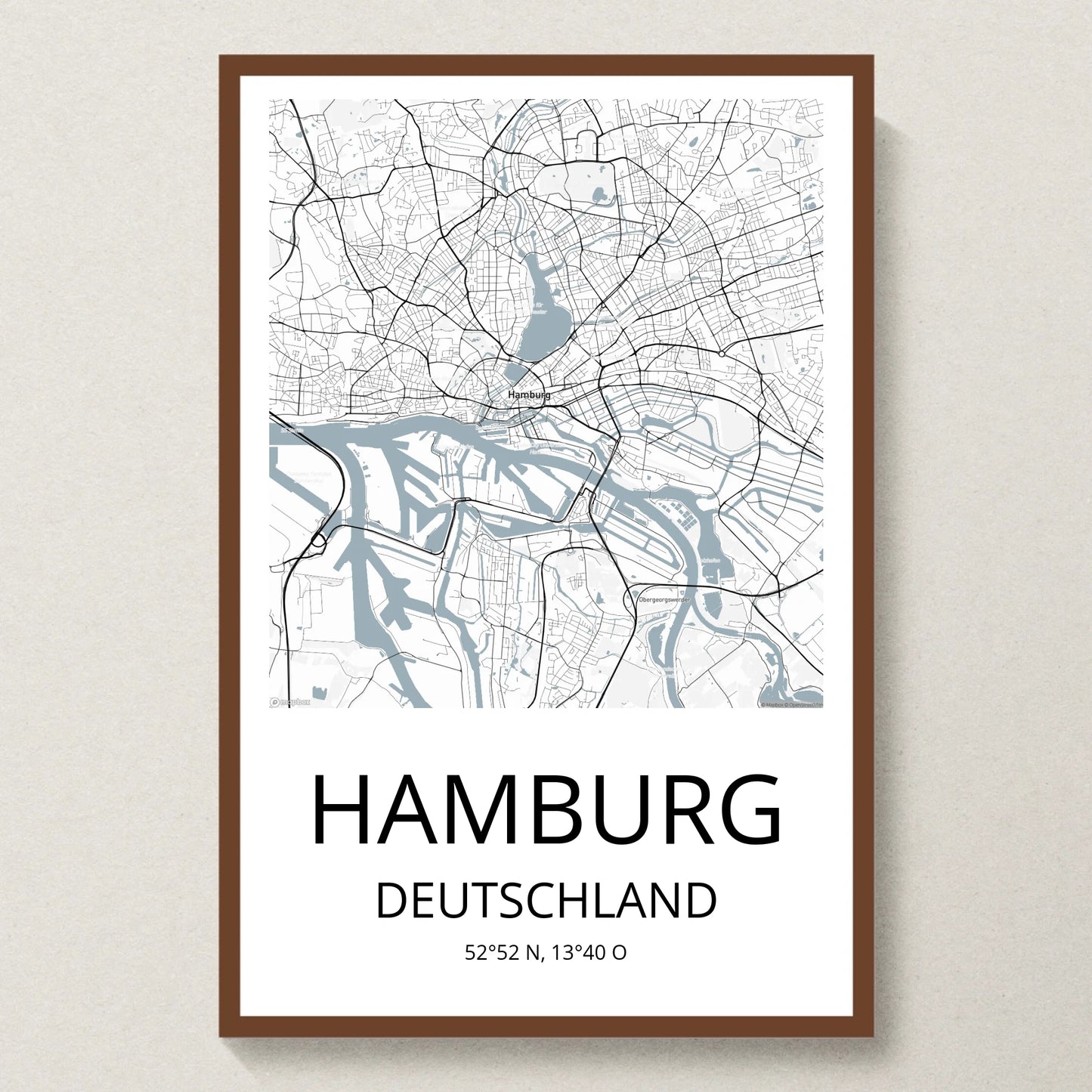 Poster 20x30 Walnuss Rahmen