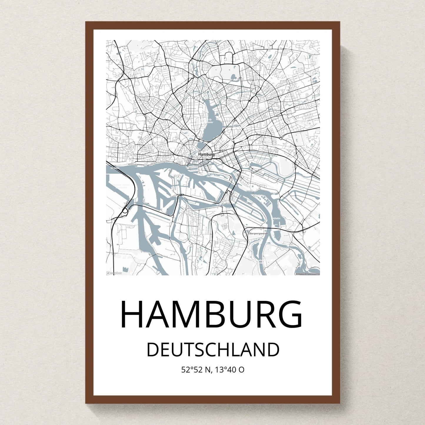 Poster 20x30 Walnuss Rahmen