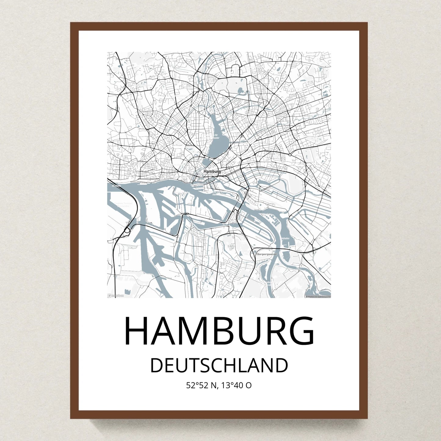 Poster 30x40 Walnuss Rahmen