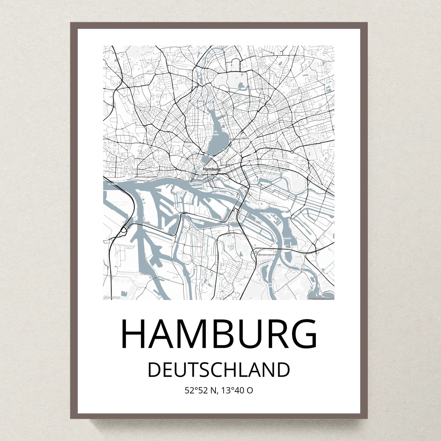 Poster 30x40 Eiche Rahmen