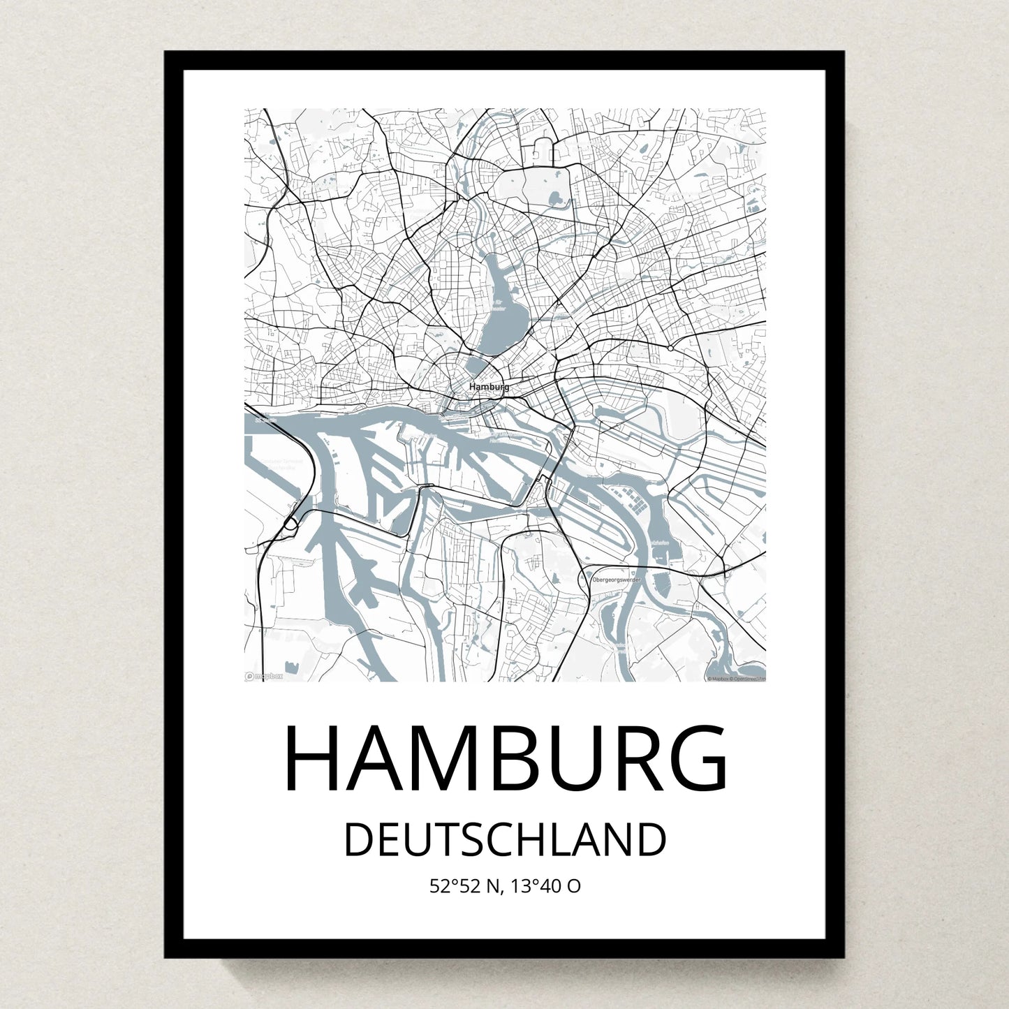 Poster 30x40 schwarzer Rahmen