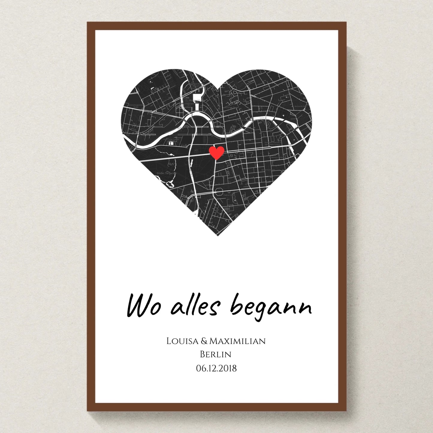 Poster 20x30 Walnuss Rahmen