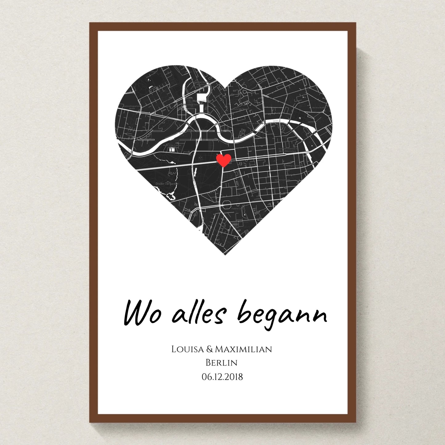 Poster 20x30 Walnuss Rahmen