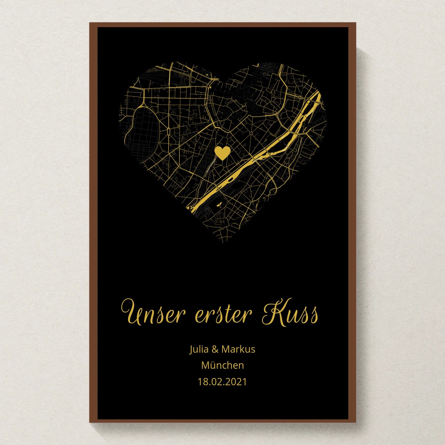 Poster 20x30 Walnuss Rahmen