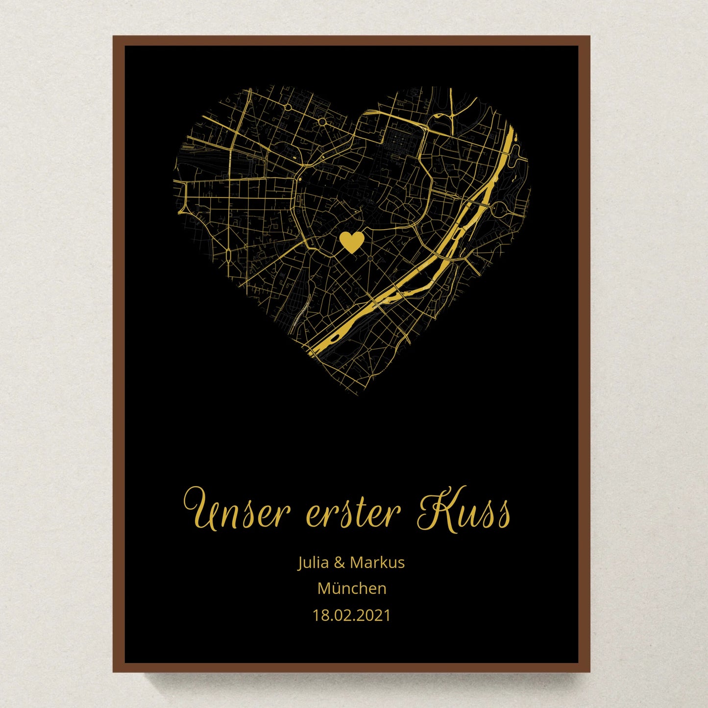 Poster 30x40 Walnuss Rahmen