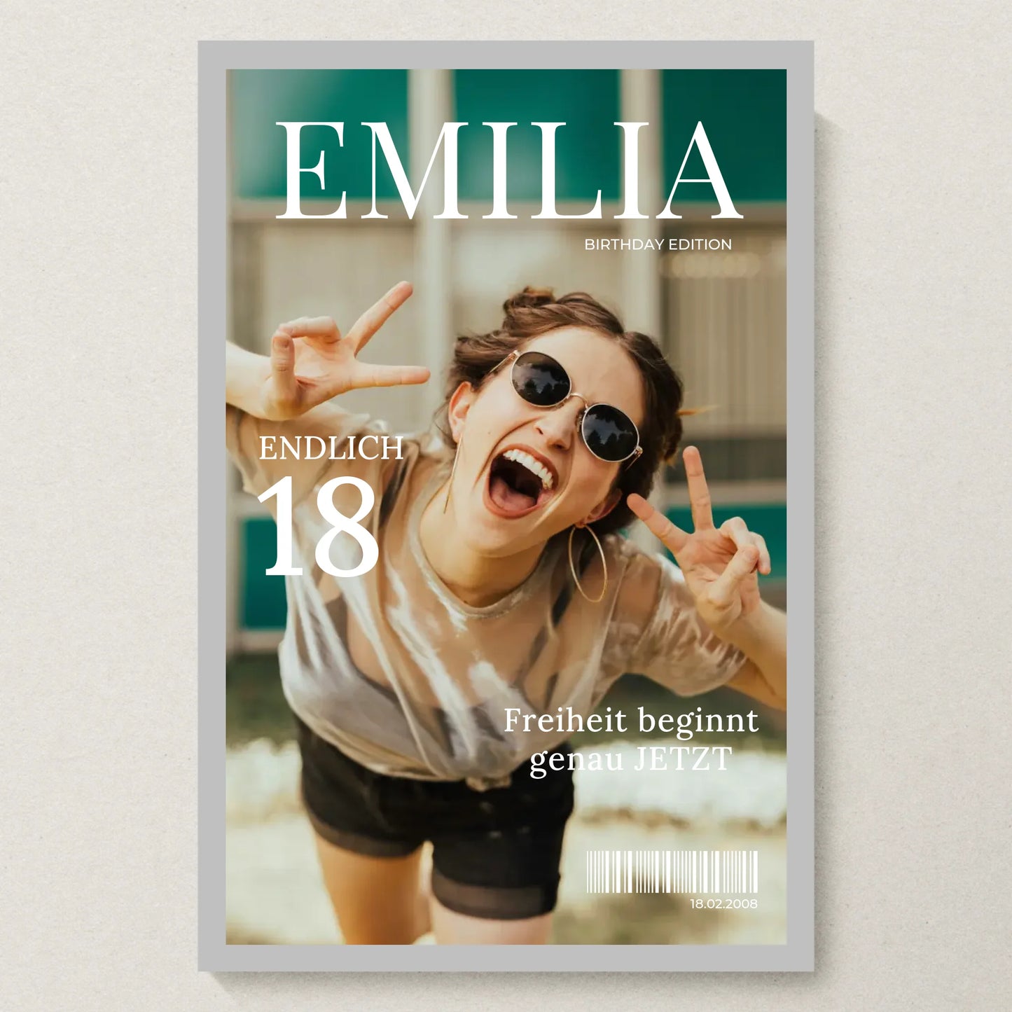 Poster 20x30 Silber Rahmen