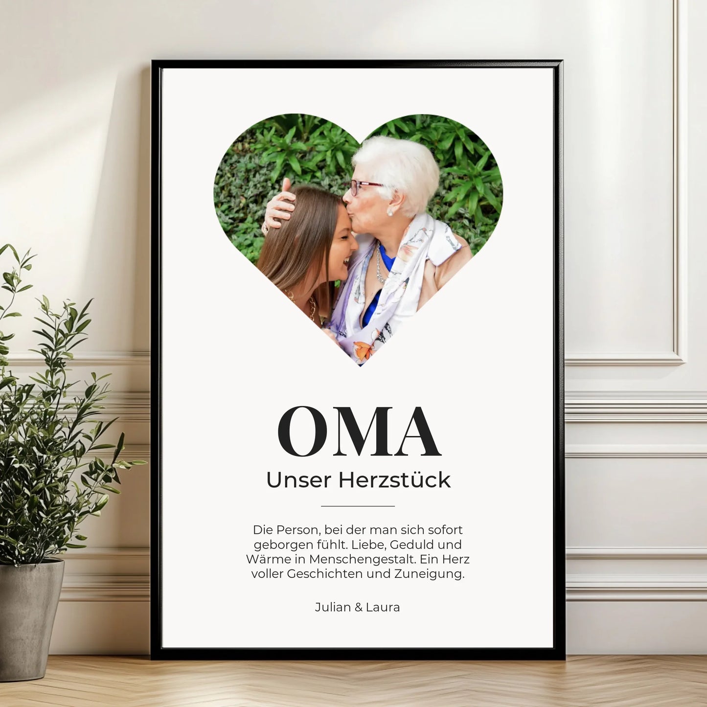 Mockup Poster Wand Pflanze