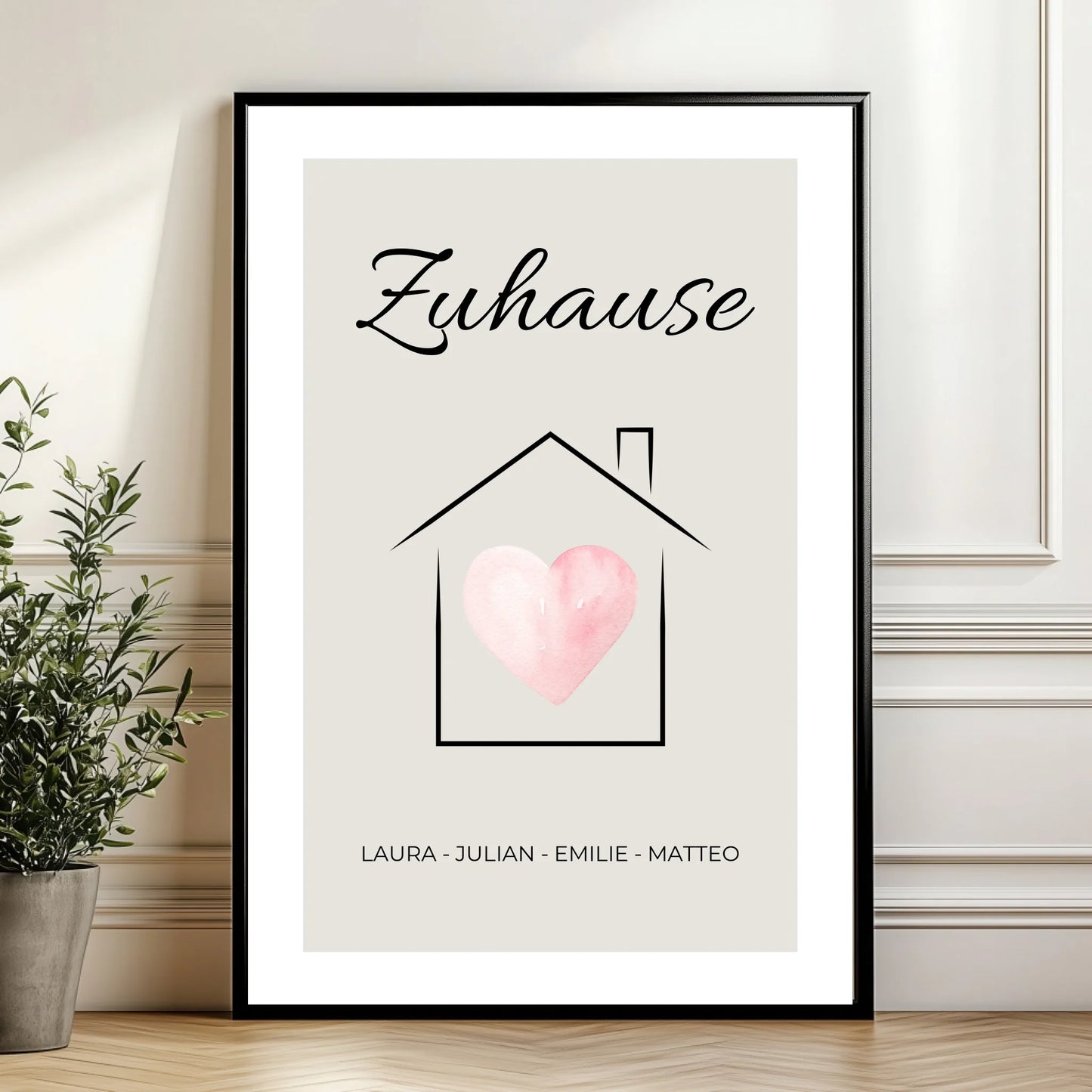 Mockup Poster Wand Pflanze