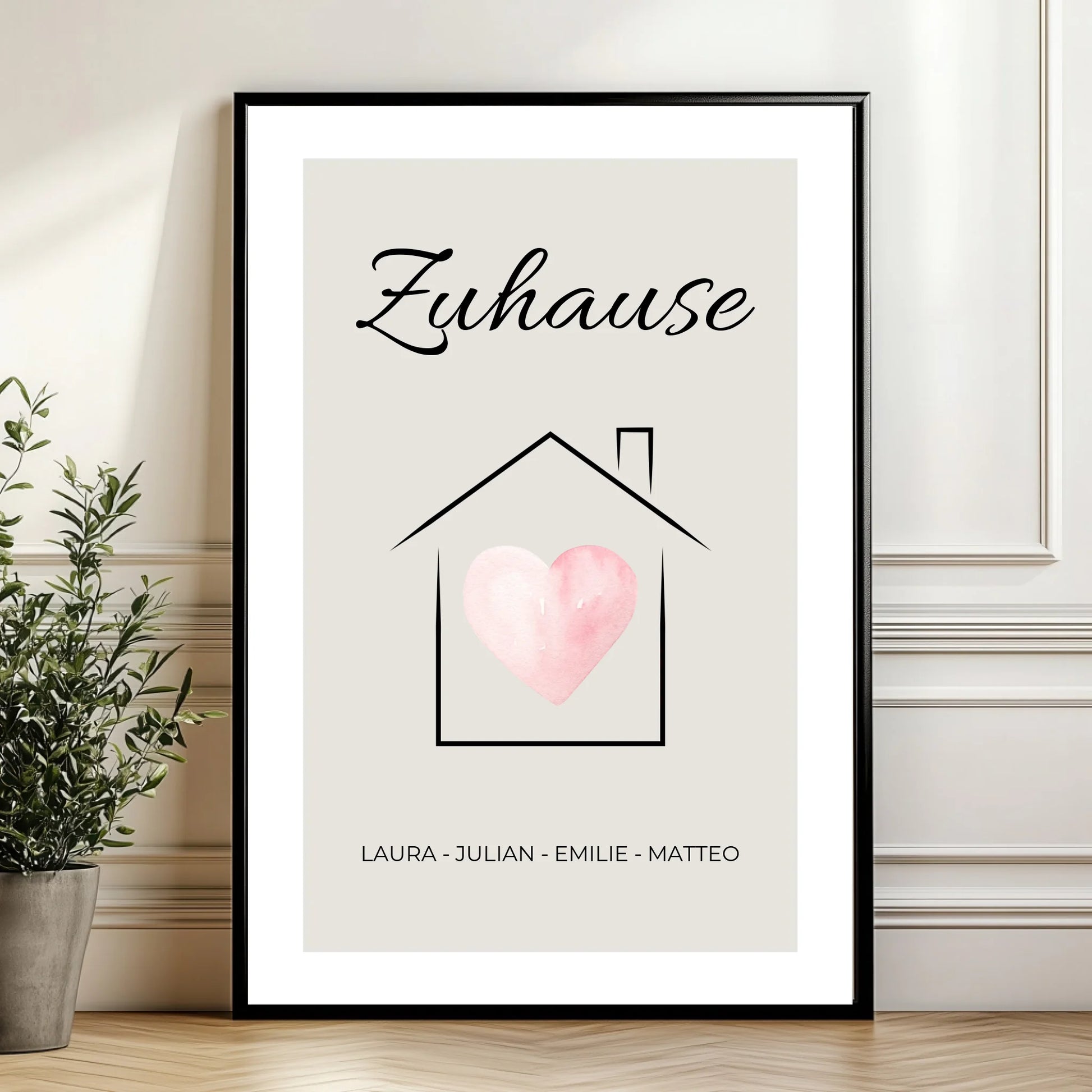 Mockup Poster Wand Pflanze