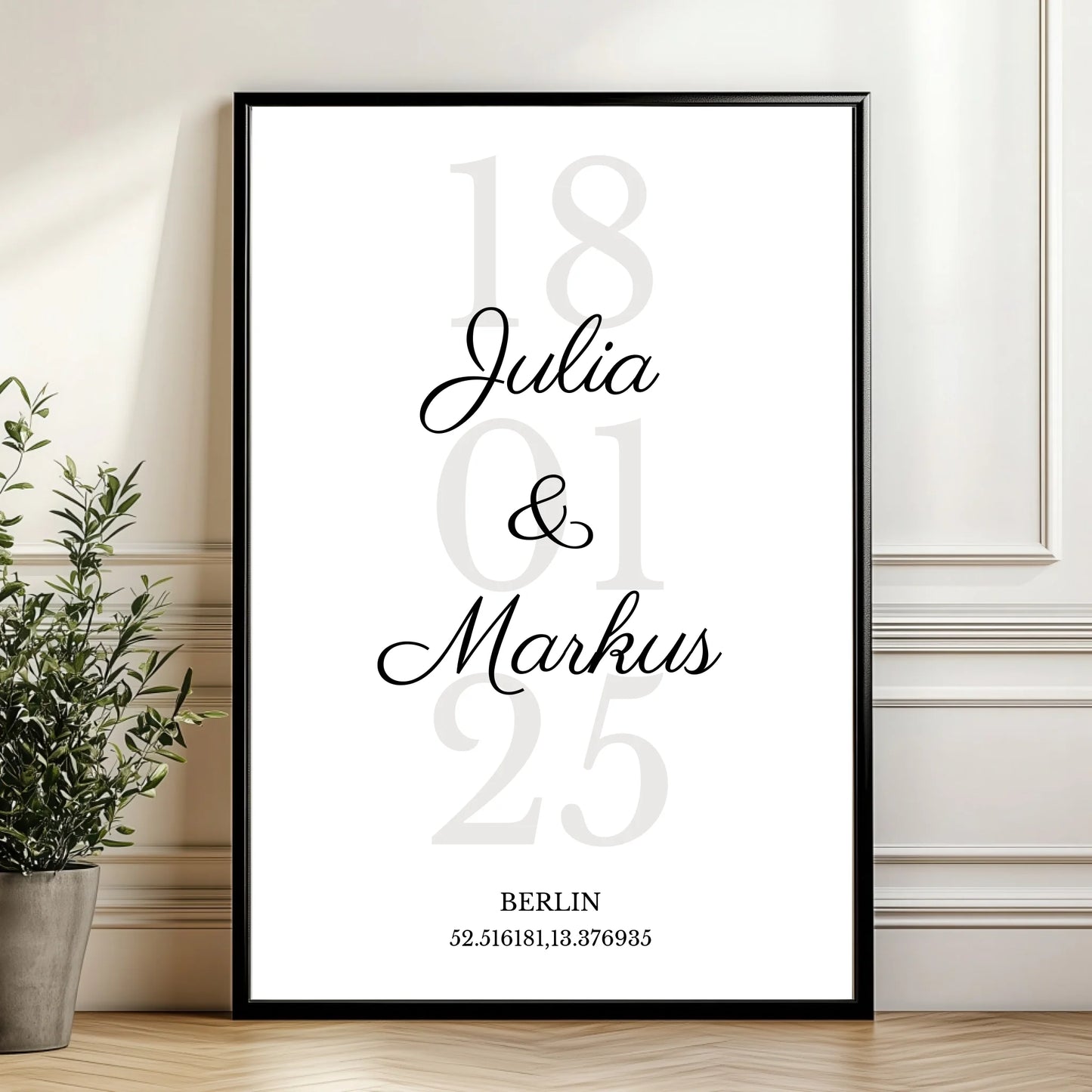 Mockup Poster Wand Pflanze