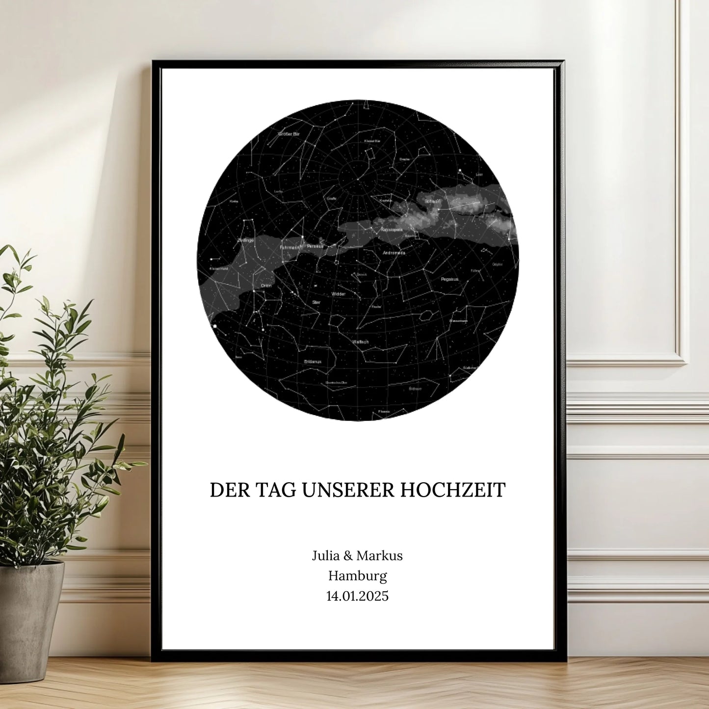 Mockup Poster Wand Pflanze