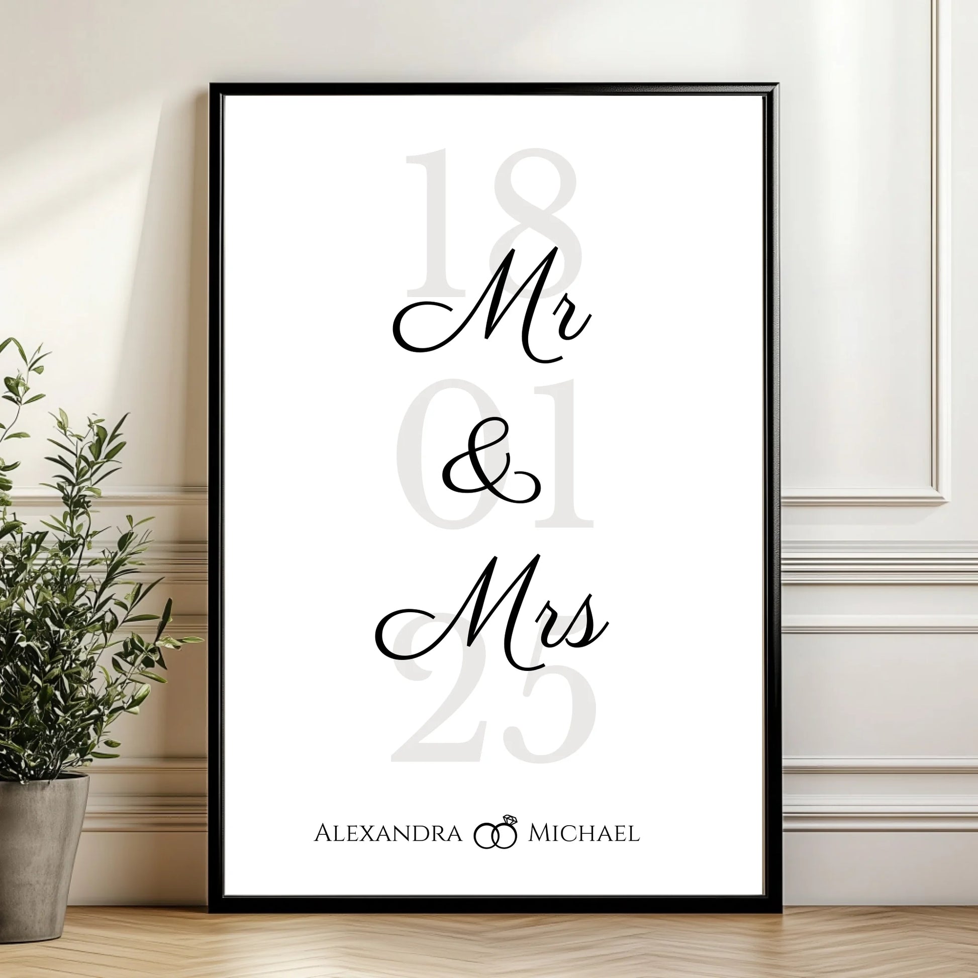 Mockup Poster Wand Pflanze
