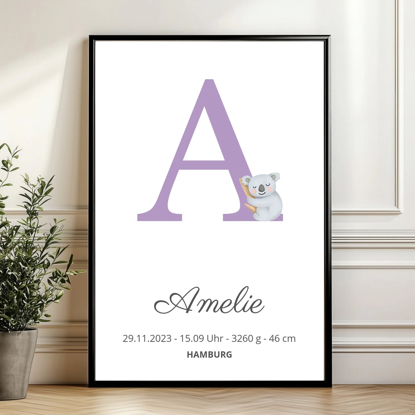 Mockup Poster Wand Pflanze