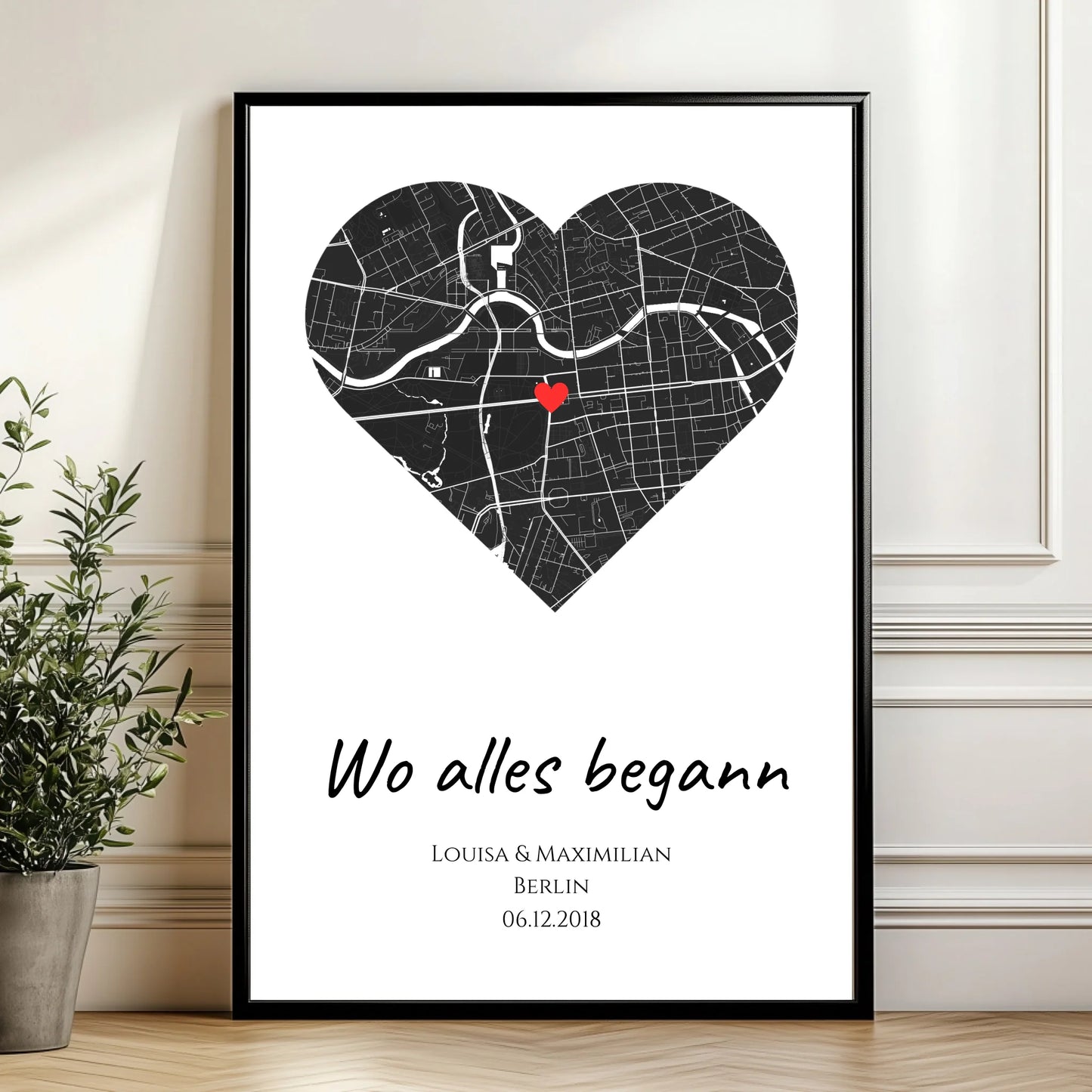 Mockup Poster Wand Pflanze