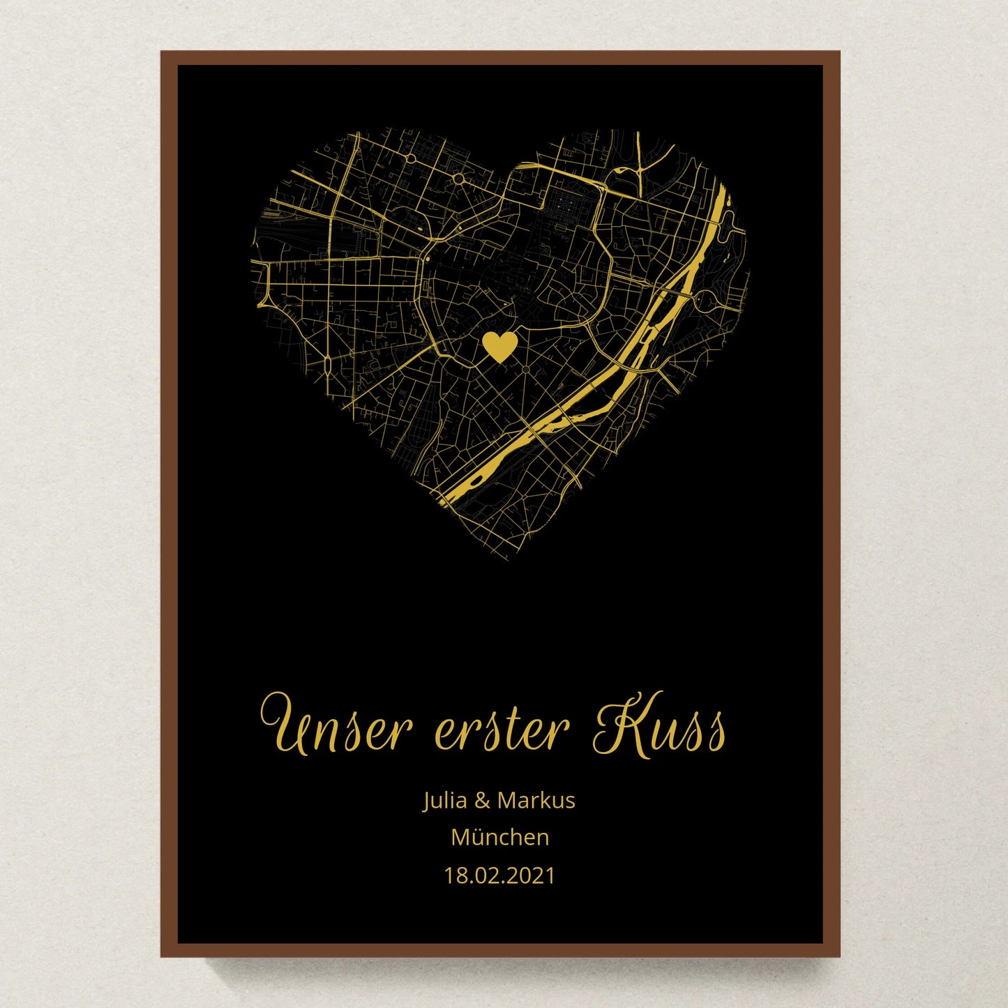 Poster 30x40 Walnuss Rahmen