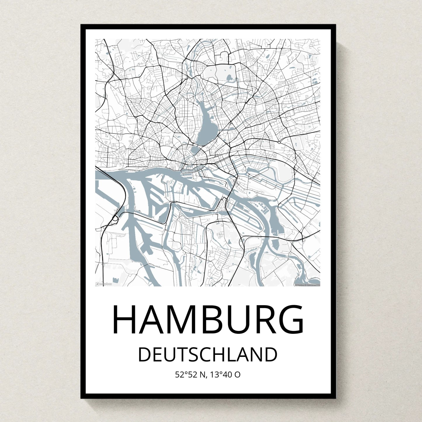 Poster 20x30 Schwarzer Rahmen