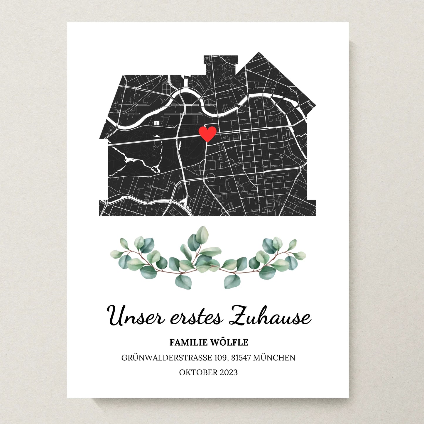 Poster 30x40 beiger Hintergrund