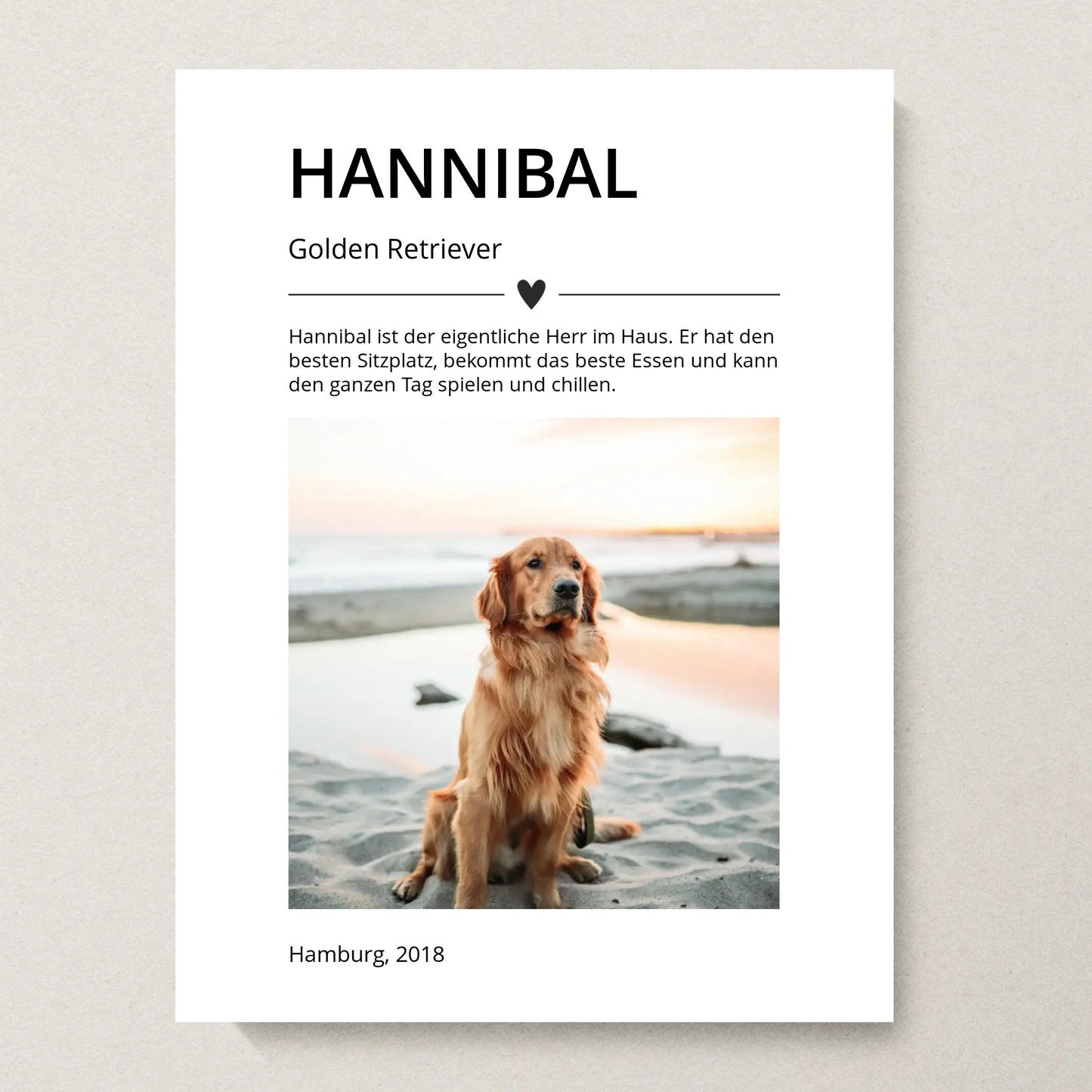 Poster 30x40 beiger Hintergrund
