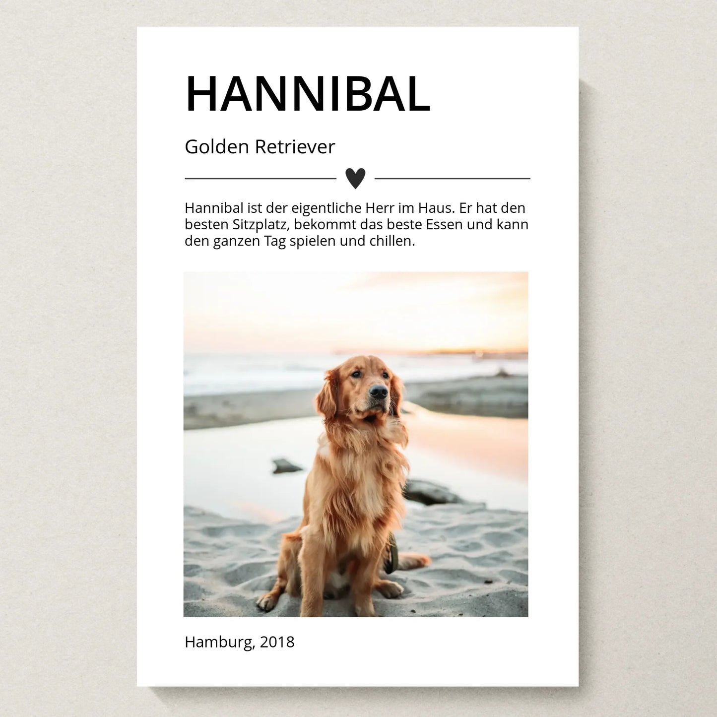 Poster 20x30 beiger Hintergrund