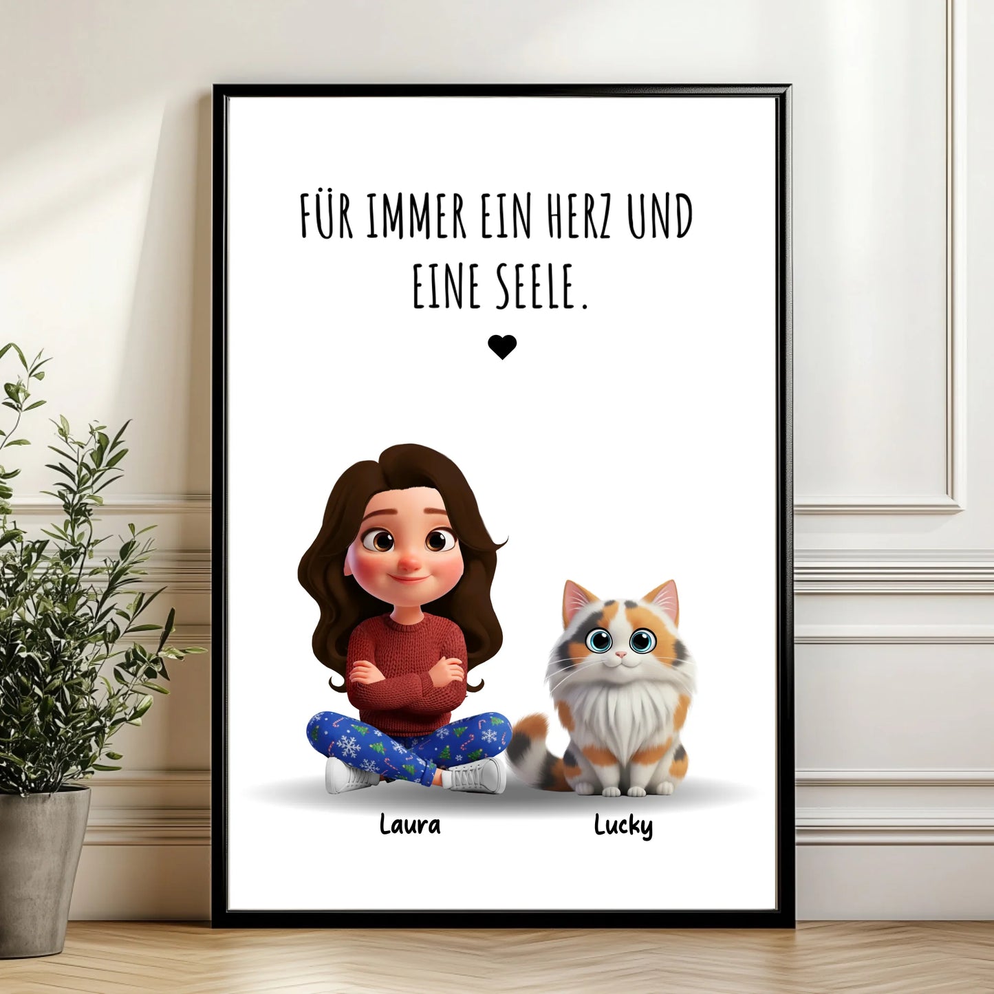 Mockup Poster Wand Pflanze