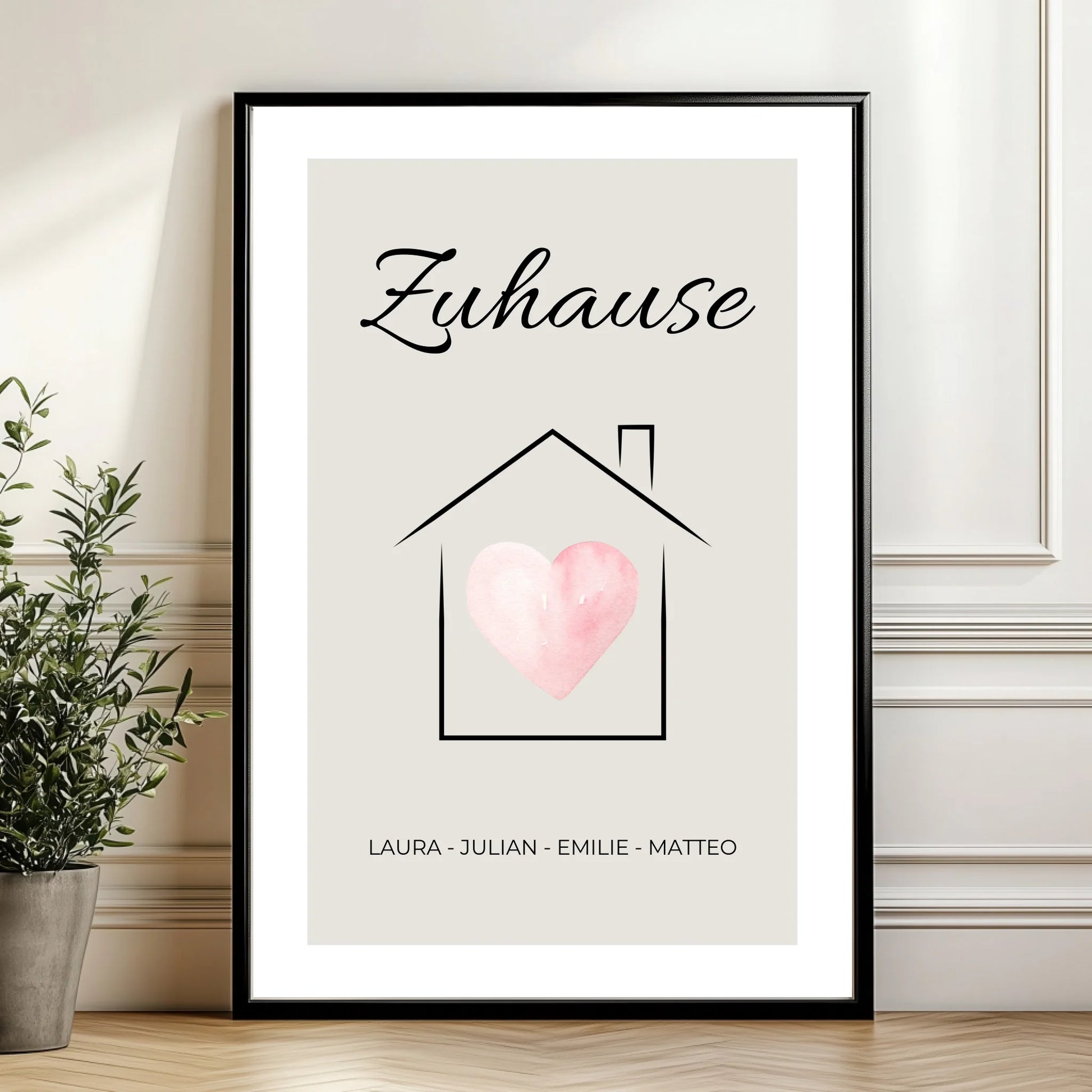 Mockup Poster Wand Pflanze