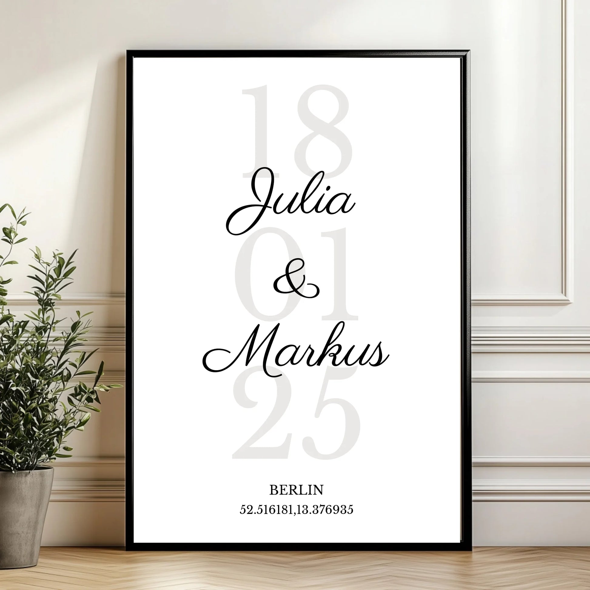 Mockup Poster Wand Pflanze