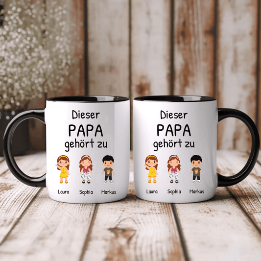 Tasse "Dieser Papa gehört zu" personalisiert